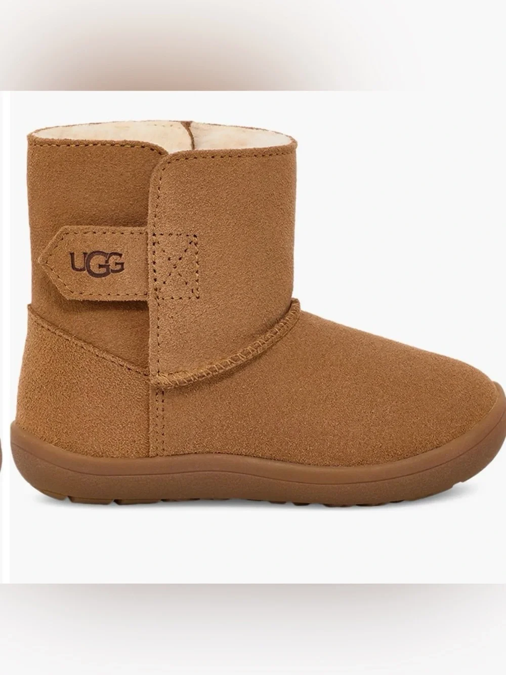 UGG Baby Keelan Water Resistant Boot Chestnut Suede Shearling Lining Size 0/1